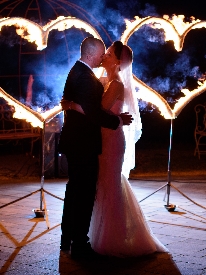 Flammenherzen zur Hochzeit